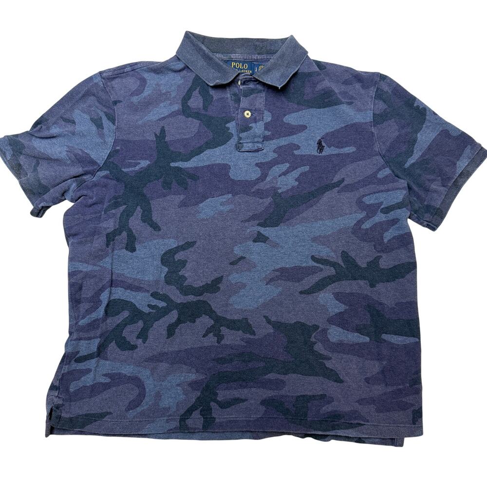 Polo Ralph Lauren Camo Polo Shirt Men’s Large Classic Fit Quiet Luxury Preppy